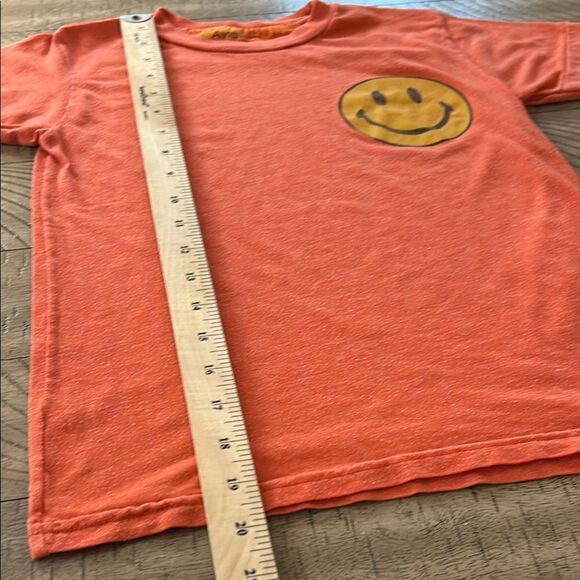 Made in 🇺🇸 Aviator Nation 🏄🏼 Orange 🍊 Yellow 🌞 Smiley 😃 Face Tee - Picture 9 of 17